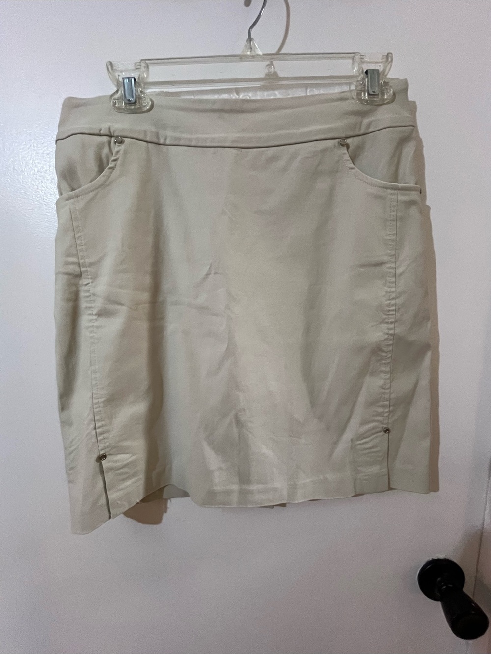 Tribal Cream Mini Skirt with Pocket Details